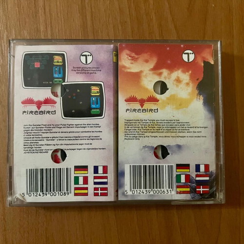 KAI Temple & Gunstar Sinclair Spectrum 48/+ video game cassettes like new