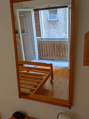 Mirror with wooden pine frame like new
