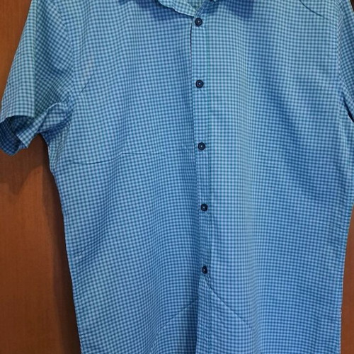 Aristoteli Bitsiani men's shirt used, turquoise, size L