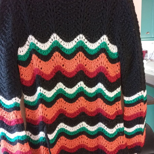 Handmade dress used, original design, multicolored