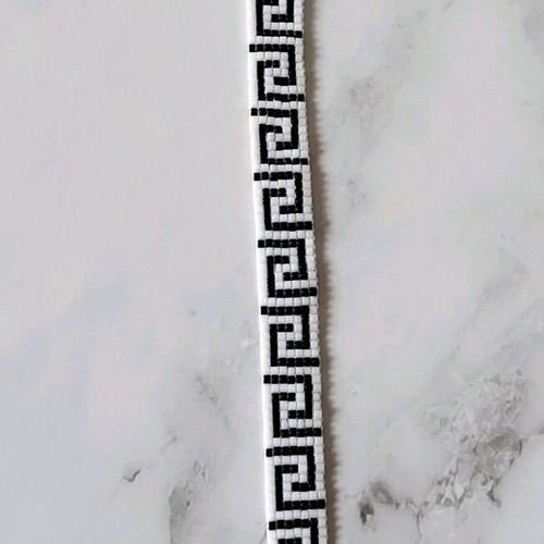 Handmade meander bracelet with Miyuki beads made to order