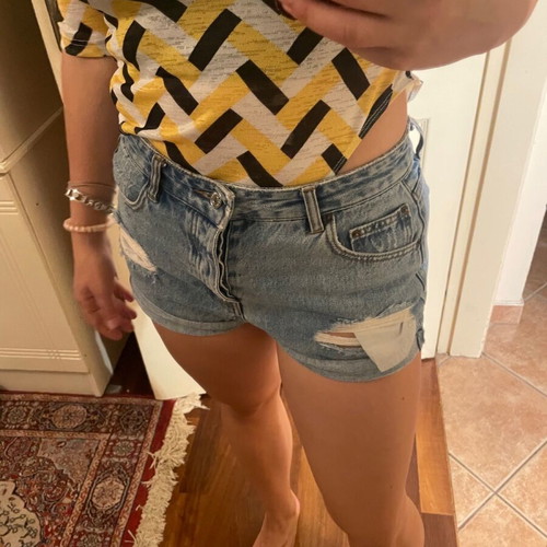 Blue shorts with rips one size