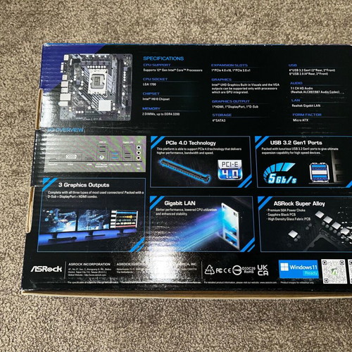 ASRock H610M-HDV motherboard new
