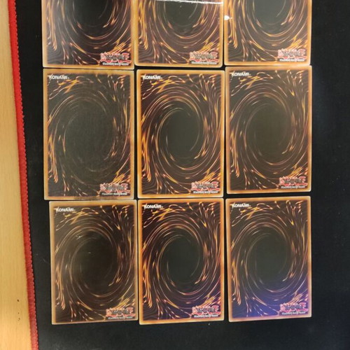 Yu Gi Oh cards used, pack of 9 with case