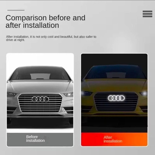 Audi LED mask emblem new, illuminated white light