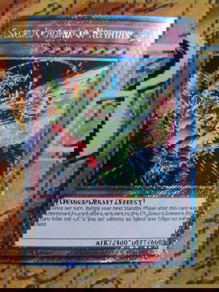 2) Sacred Phoenix Of Nephritis (Platinum Secret Rare, Yugioh)
