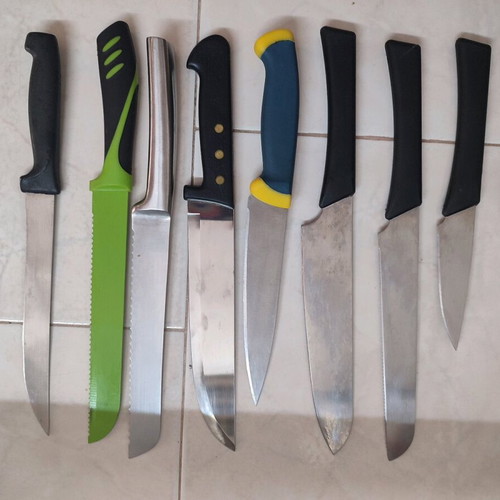 Knives used, set of 7 with IKEA, Edelstahl, Tramontina and Gala