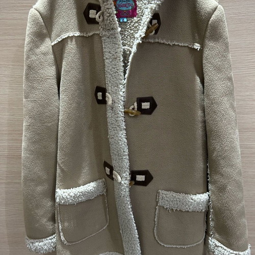 Girls' coat size 8, beige, like new, very warm