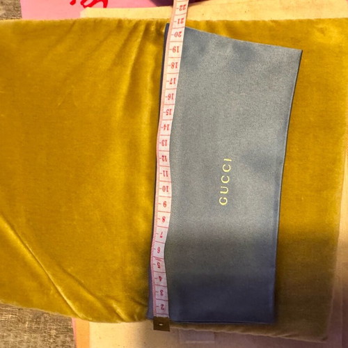 Gucci velvet glasses case like new, blue with gold logo