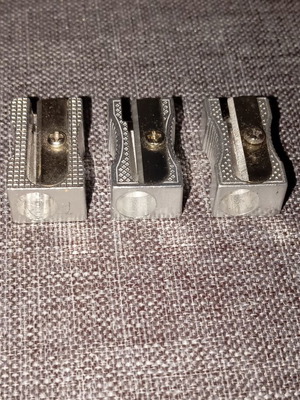 Pencil sharpeners like new, set of 3 pieces