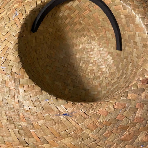 Straw Painted Handmade Hat new, one size