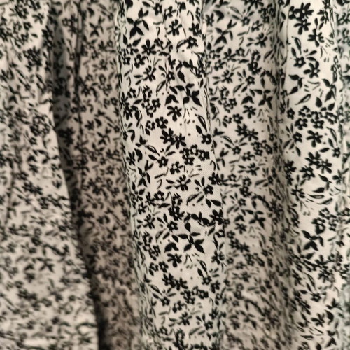 Bershka Halter Mini Dress XS New, Floral Black and White