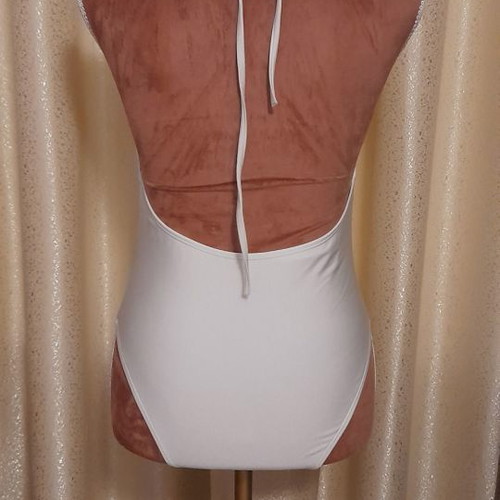 One-piece swimsuit glossy white