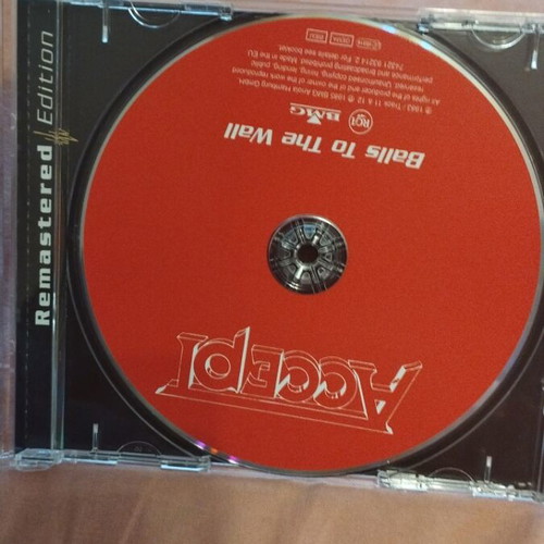 Accept Balls To The Wall CD remastered edition like new with bonuses