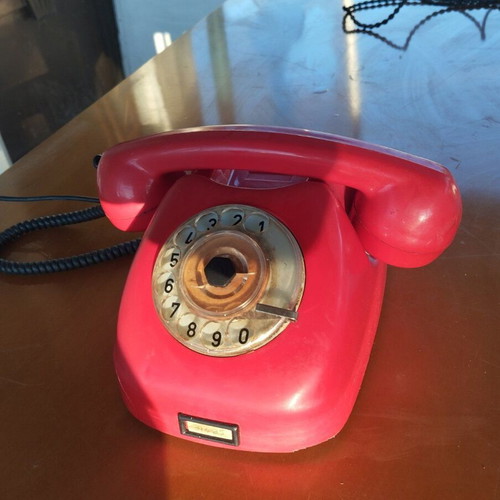 Tesla vintage telephone used for decoration