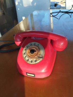 Tesla vintage telephone used for decoration