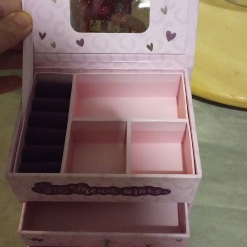 Children's jewelry box new, pink