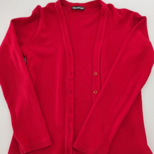 Batik cardigan used, women's red size M
