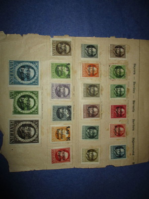 Germany Bavaria unused stamp collection 1919/20 used