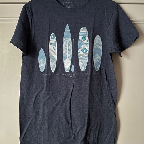Quiksilver s/p men's t-shirt blue aviation color like new, size S