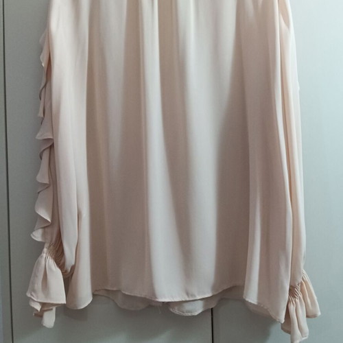Zara pink boho shirt with ruffles new, size XL