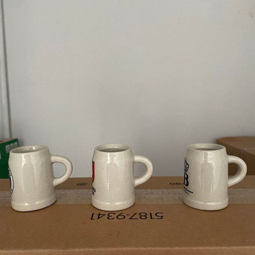 German ceramic beer mugs collection München miniatures set of 3 new