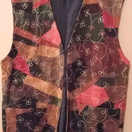 Leather vest vintage, handmade, like new, size XL