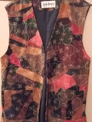 Leather vest vintage, handmade, like new, size XL