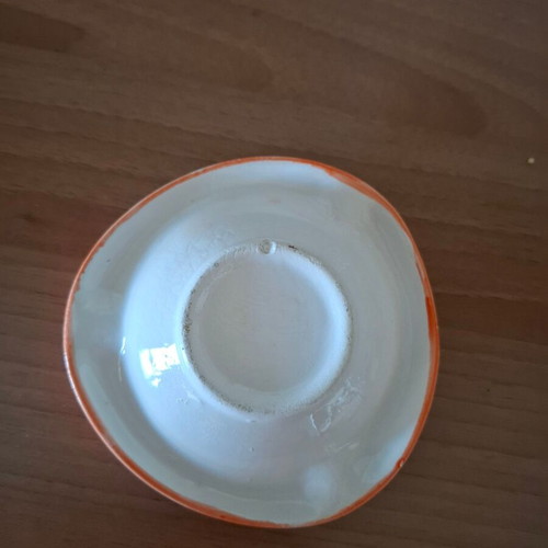 Ceramic handmade ashtray like new with flower 10 cm
