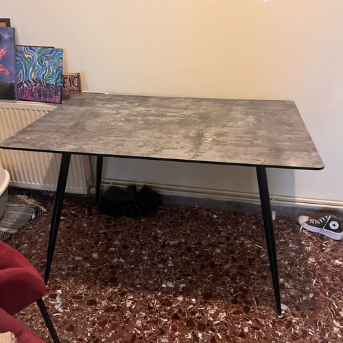 Table gray used 1.20 x 0.50 m from Praktiker