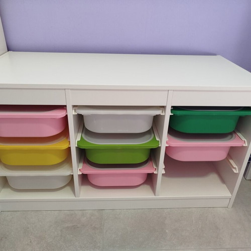 IKEA Trofast storage furniture like new with colorful boxes