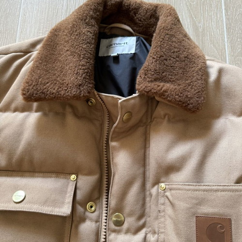 Carhartt Railer jacket, beige and brown, size M