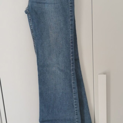 Denim jeans blue dark flare size small like new
