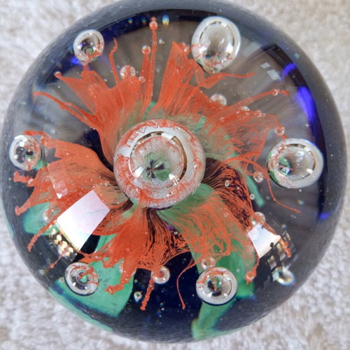 Murano ball new, glass, large 10×10 cm