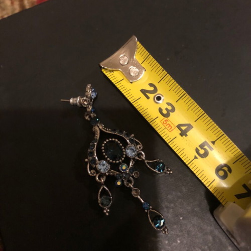 Women's faux earrings with blue-light blue stones like new