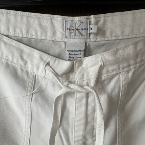 Calvin Klein jeans white wide-leg women's pants size M like new nautical style