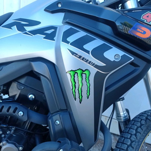 Monster original plastic stickers new, pair