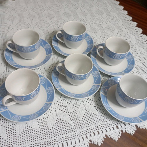 Porcelain cups like new, set of 12 pieces