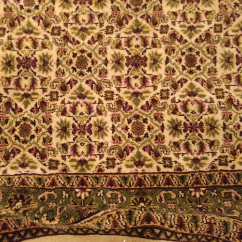 Persian Machine-Made Rug like new, greenish-ecru beige 240x1.60