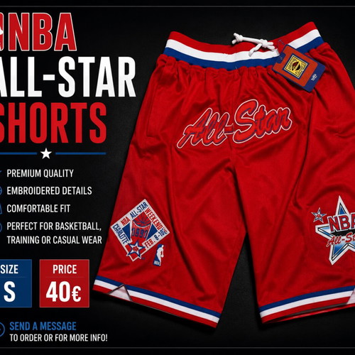 NBA, All stars shorts size S