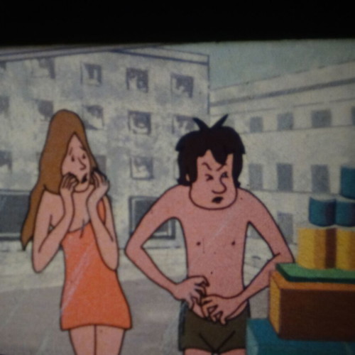 16mm film The Foundations of Wealth used, animation with live characters