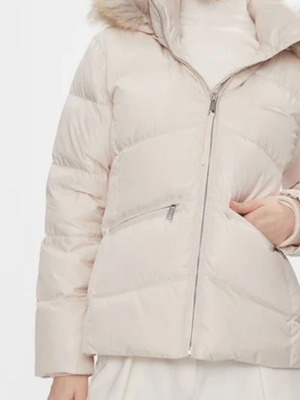 Calvin Klein down jacket with fur and thick lining, size L