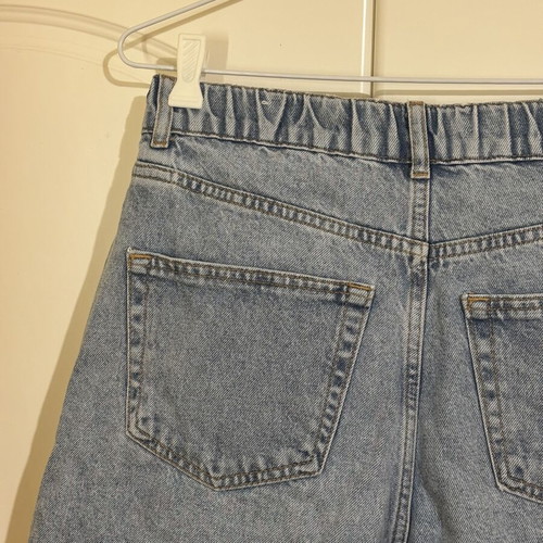 Pull & Bear blue mom fit denim shorts