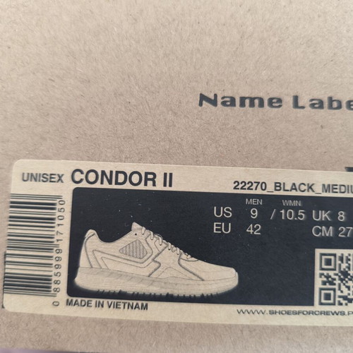 Shoes for Crews Condor II unisex size 42 new, black work shoes