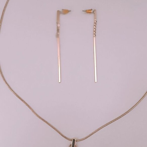 Marks & Spencer rose gold stainless steel jewelry set like new