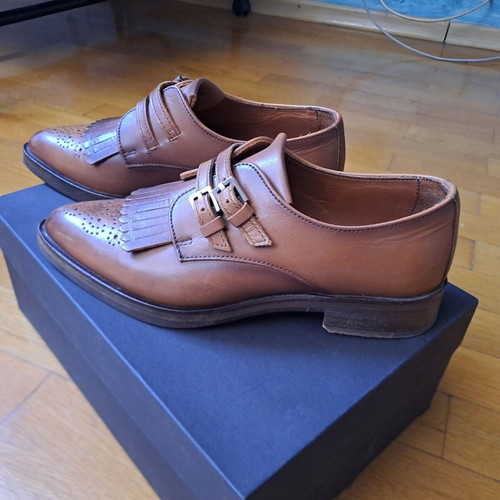 Massimo Dutti leather shoes like new, size 37, brown