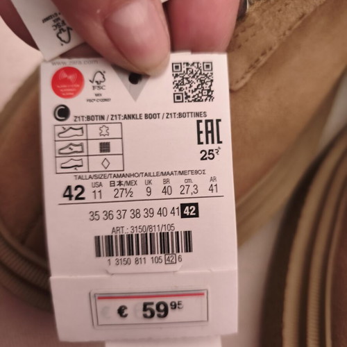 Zara women's boots with fur new, beige, size 42