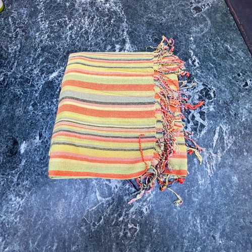 Striped tablecloth, 2.60x0.95 m, colorful