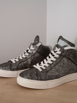 Replay women's silver-white sneakers boots like new, size 38