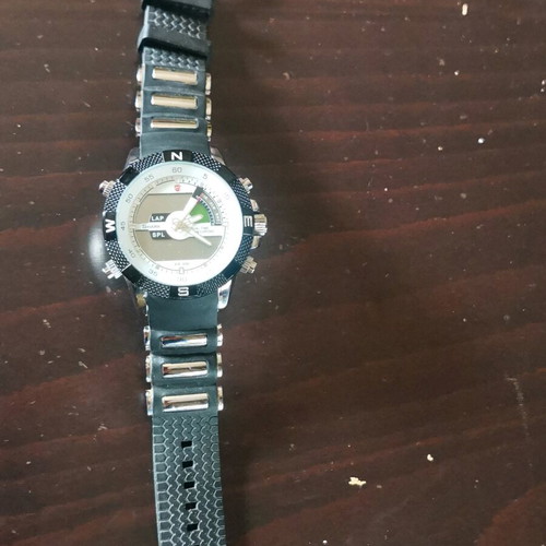 Men's Shark Sport Watch used, dual time analog and digital chronograph